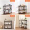 3-Tier Industrial Metal Bookshelf, Small Rustic Display Bookcase with Open Shelves